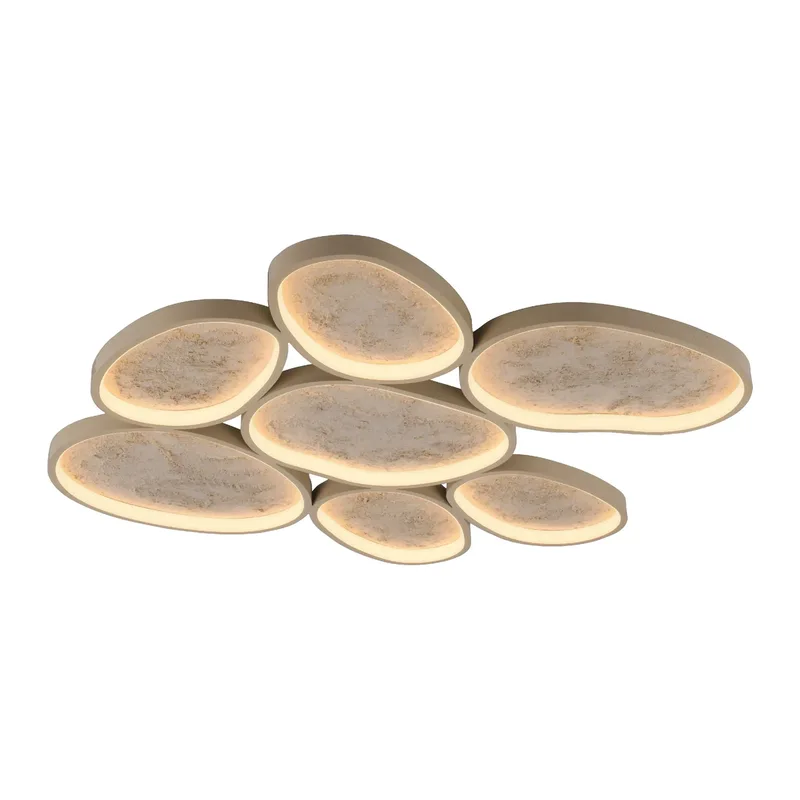 Plafondlamp Moonbraker 7 lichts L 90 cm beige de Just Light – photo produit