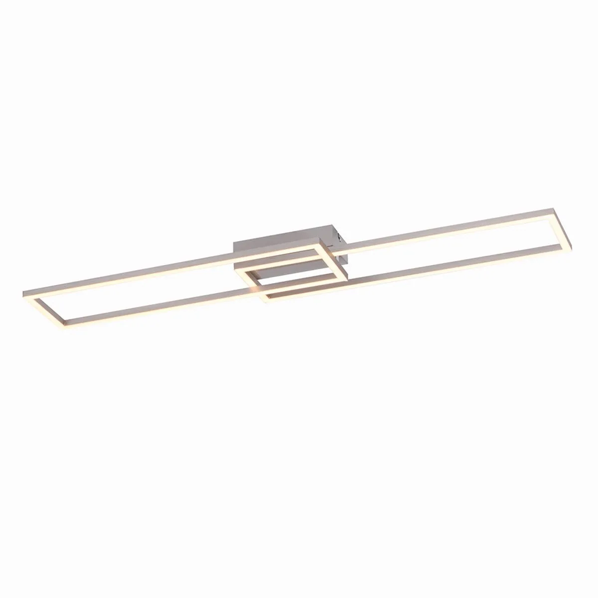 Plafondlamp Woonkamerlamp Designlamp LED plafondlamp, dimbaar 3 niveaus, beweegbare elementen, 2x 15.1W 1900lm 3000K, LxBxH 92.4x22x7cm fra Just Light i Sølv – produktbillede