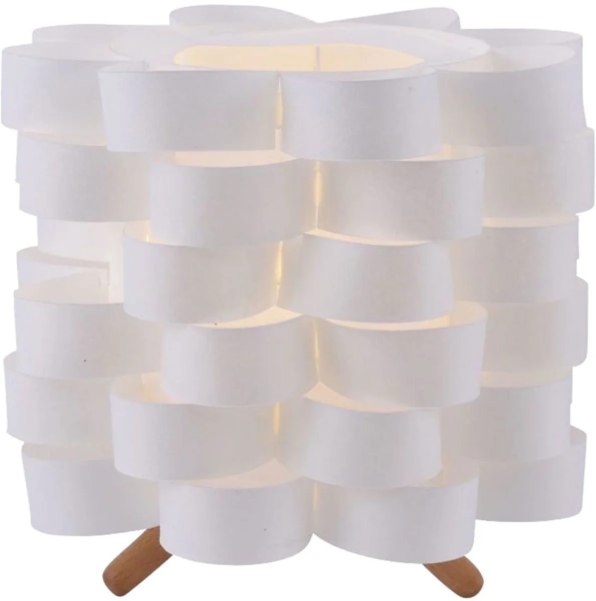 Tafellamp kabel schakelaar woonkamer houten vloerlamp verlichting LeuchtenDirekt by Just Light in White – product photo