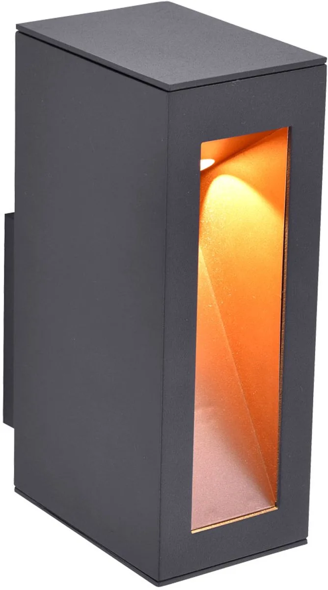 Wandlamp buitenlamp aluminium gevelverlichting LED voordeurlamp, 7W 650lm warm wit, BxH 7,1x19 cm fra Just Light i Antracit – produktbillede