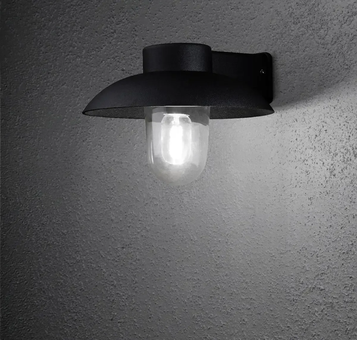 Mani 415-750 Buitenlamp (wand) Spaarlamp, LED E27 60 W Zwart van Konstsmide in Zwart – productfoto