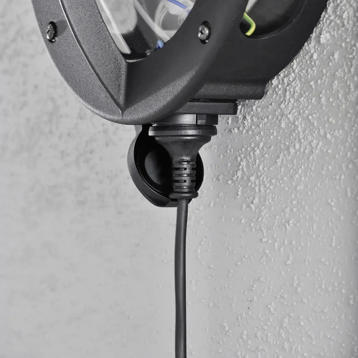 Oden 516-750 Buitenlamp (wand) Spaarlamp, LED E27 60 W Zwart fra Konstsmide i Sort – produktbillede