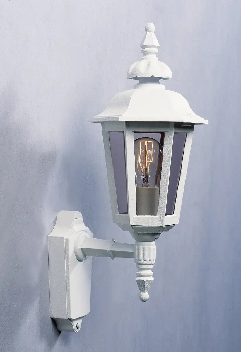 Pallas Up 518-250 Außenwandleuchte Energiesparlampe, LED E27 60 W Weiß fra Konstsmide i Hvid – produktbillede
