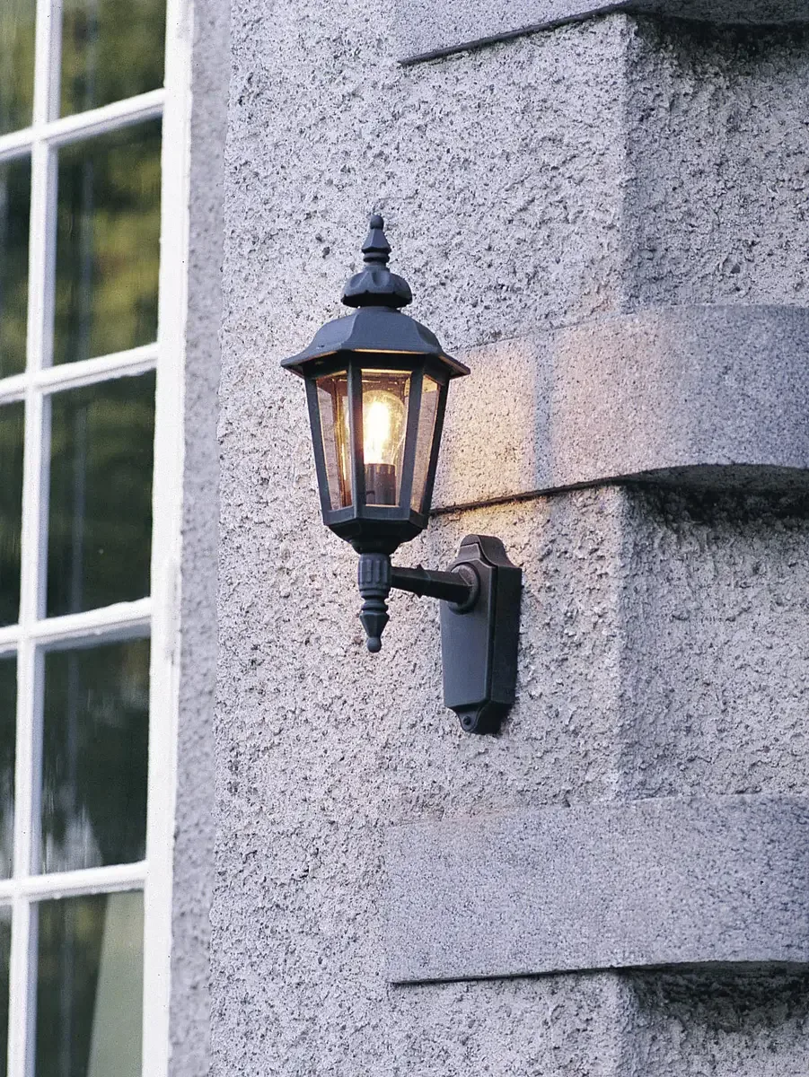 Pallas Up 518-750 Buitenlamp (wand) Spaarlamp, LED E27 60 W Zwart fra Konstsmide i Sort – produktbillede