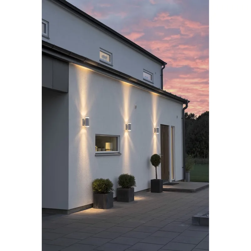Buiten wandlamp | Buitenlampen | 2 lichts | GU10 | staal | stalen | modern fra Konstsmide – produktbillede 2 af 3