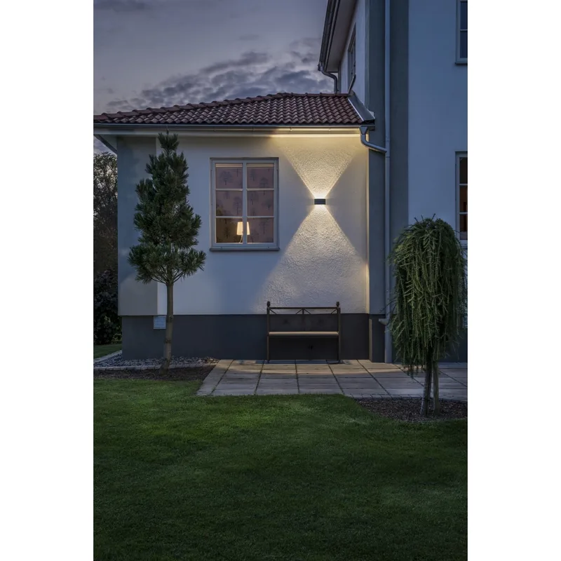 Buiten wandlamp | modern | antraciet | up and down licht | LED | 6 lichtpunten | IP54 | tuin från Konstsmide – produktbild 2 av 3