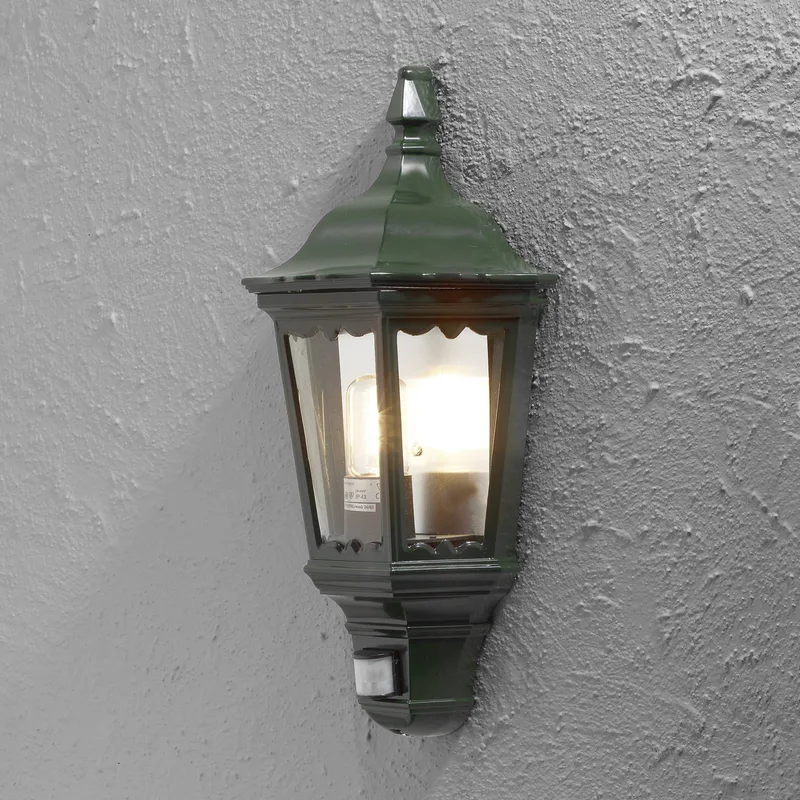 Firenze 7230-600 Außenwandleuchte mit Bewegungsmelder E27 100 W Grün von Konstsmide in Transparent – Produktfoto