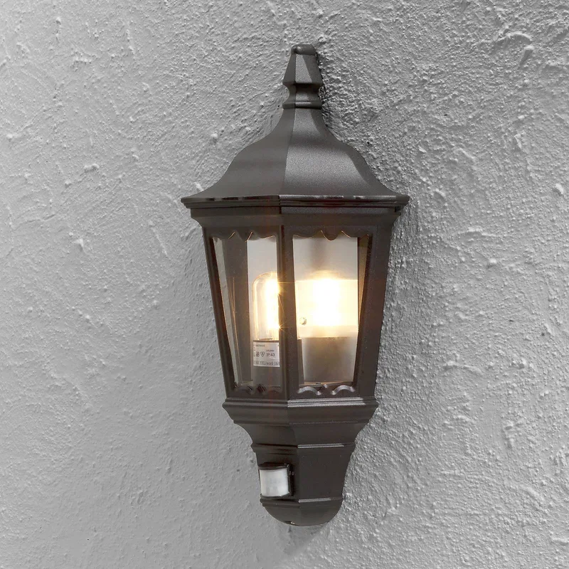 Firenze 7230-750 Applique extérieure avec détecteur de mouvement E27 100 W noir de Konstsmide en Transparent – photo produit