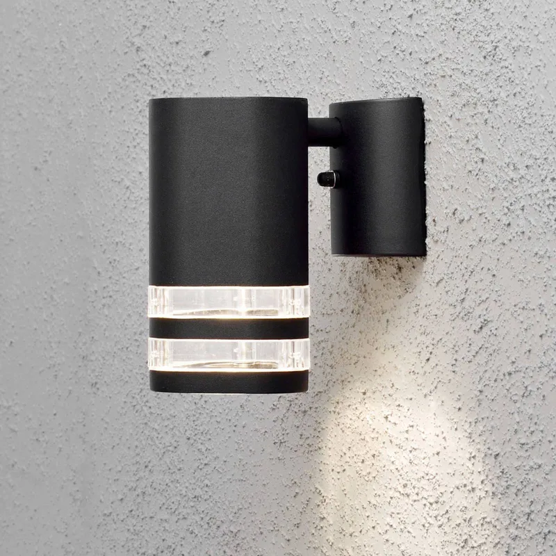 Buitenwandlamp Modena, 1-lamp 2 sleuven, zwart van Konstsmide in Mat zwart – productfoto