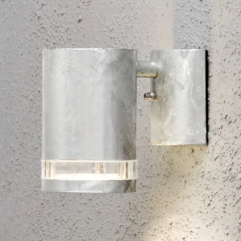 Buitenwandlamp Modena met sleuf, 1-lamp grijs fra Konstsmide i Alu, Grå, Zink – produktbillede