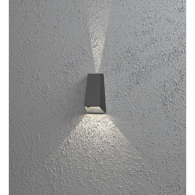 Buitenwandlamp | modern | antraciet | LED | 2 lichtpunten | voor tuin balkon en terras de Konstsmide – photo produit 3 sur 3