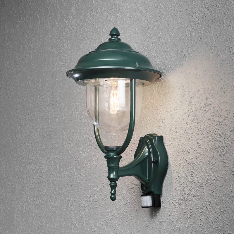 Parma 7235-600 Applique extérieure avec détecteur de mouvement E27 75 W vert de Konstsmide en Transparent – photo produit