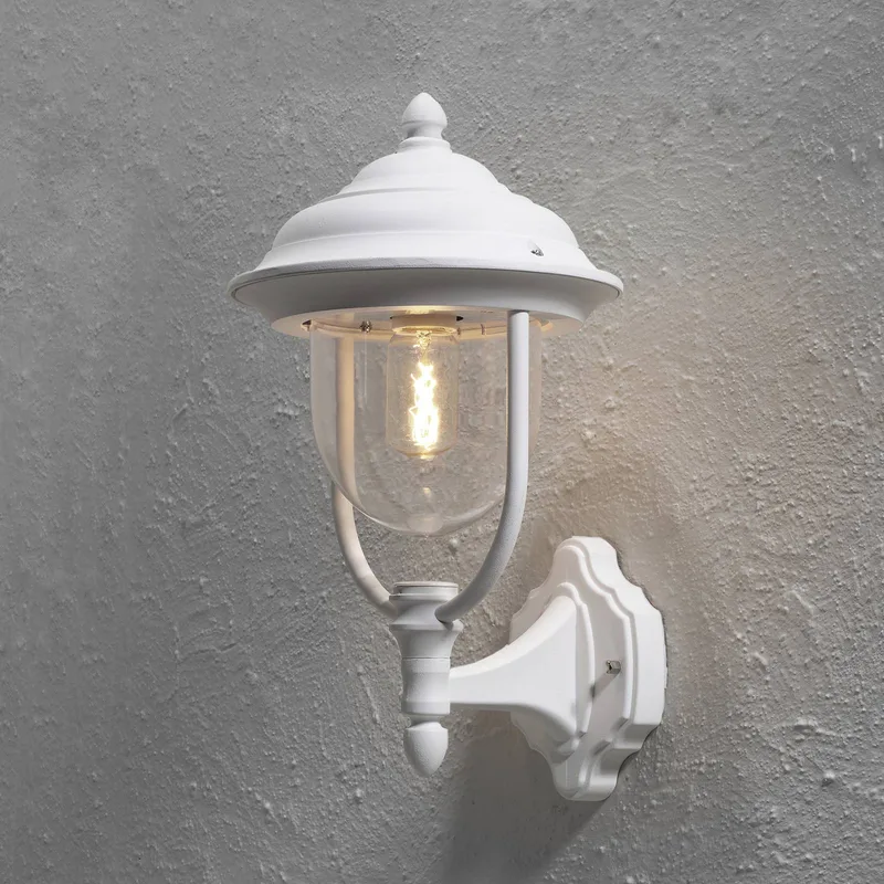 Buitenwandlamp PARMA staand, wit by Konstsmide in Transparent – product photo