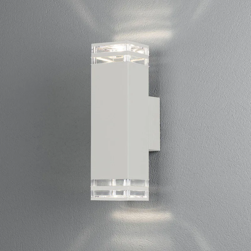 Buitenwandlamp Pollux up/down hoogte 27,5cm fra Konstsmide i Hvid – produktbillede