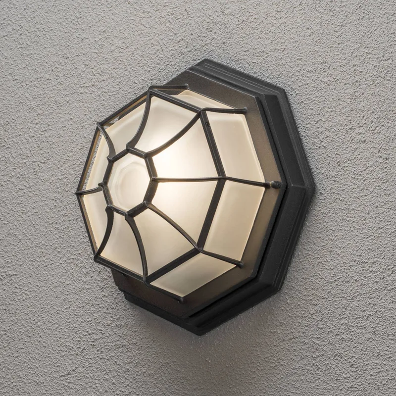 Buitenwandlamp WALL ROOF, zwart de Konstsmide en Blanc, Mat zwart – photo produit