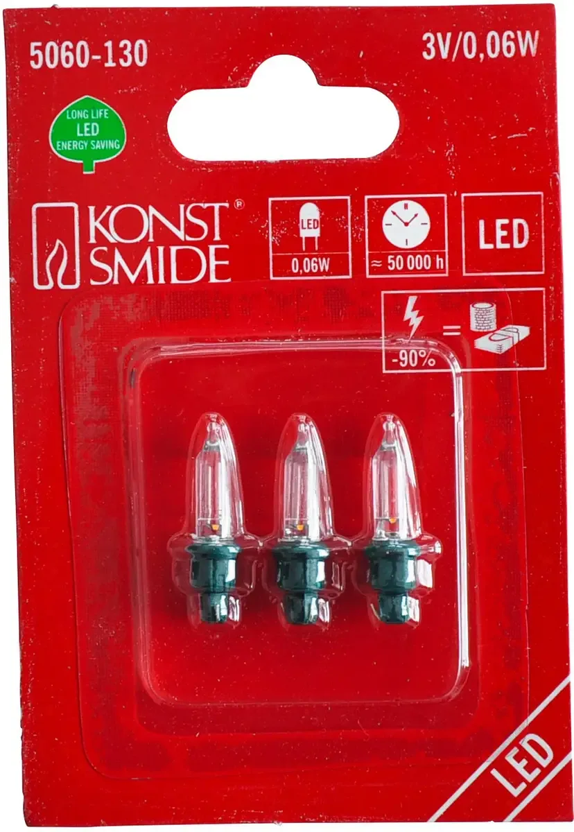 Konstsmide 5060-130 Ampoule de rechange 1 pc(s) culot vert 3 V blanc chaud de Konstsmide – photo produit