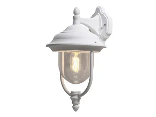 LED Außen-Wandleuchte große Wandlaterne hängend, Höhe 46cm, LED wechselbar, Warmweiß, Wand Außenleuchte, Fassadenbeleuchtung Landhausstil inkl. Leuchtmittel de Konstsmide en Blanc – photo produit 1 sur 5