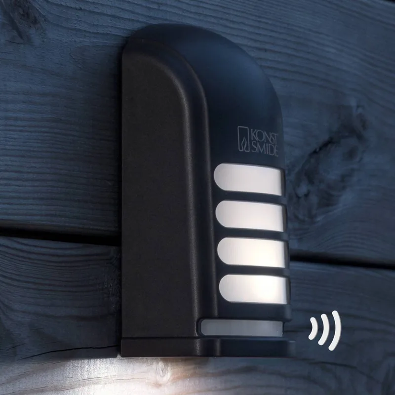 Led buitenwandlamp Prato met BW de Konstsmide en Noir, Mat – photo produit