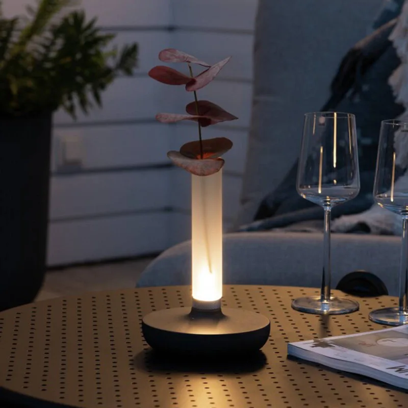 LED tafellamp Biarritz IP54 accu, CCT, zwart de Konstsmide en Noir, Gematteerd – photo produit