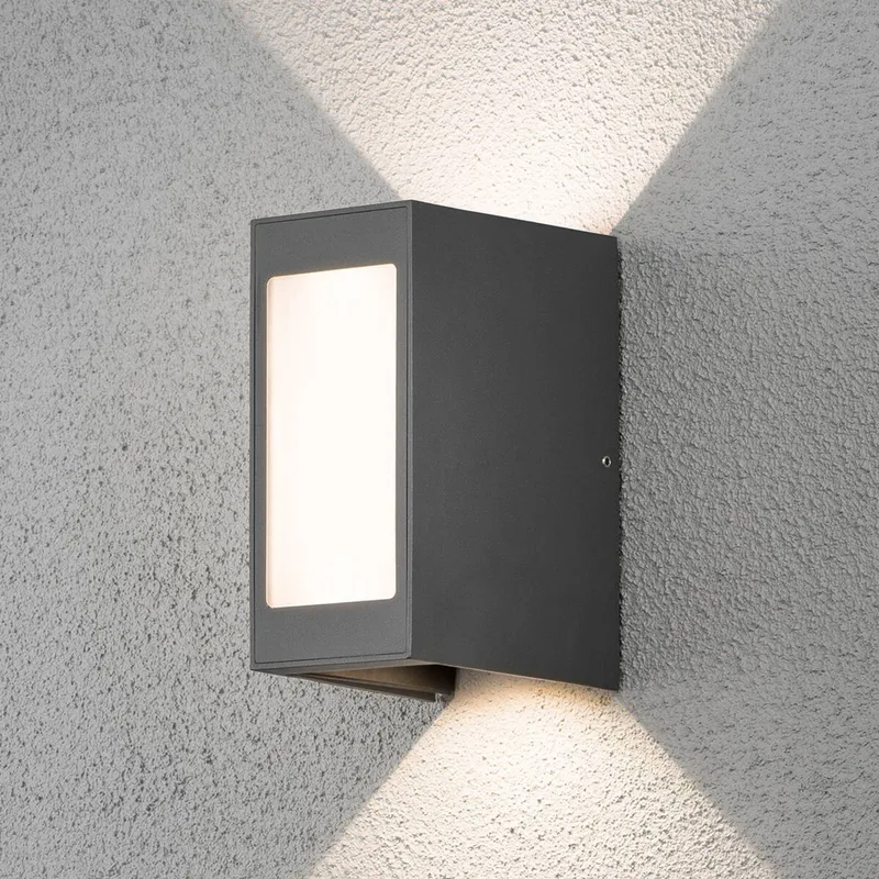 Applique LED extérieure Konstsmide Cremona 7992-370 LED intégrée anthracite de Konstsmide en Anthracite, Blanc, Transparent – photo produit