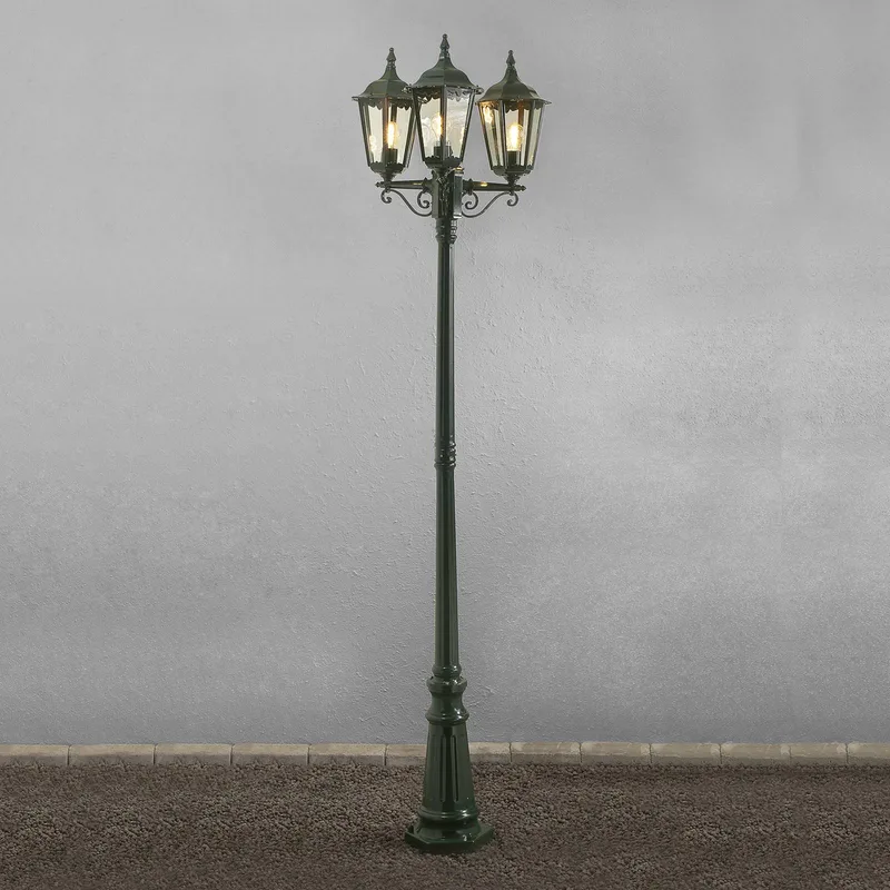 Lampadaire extérieur Konstsmide 7217-600 Firenze E27 300 W vert de Konstsmide en Transparent – photo produit