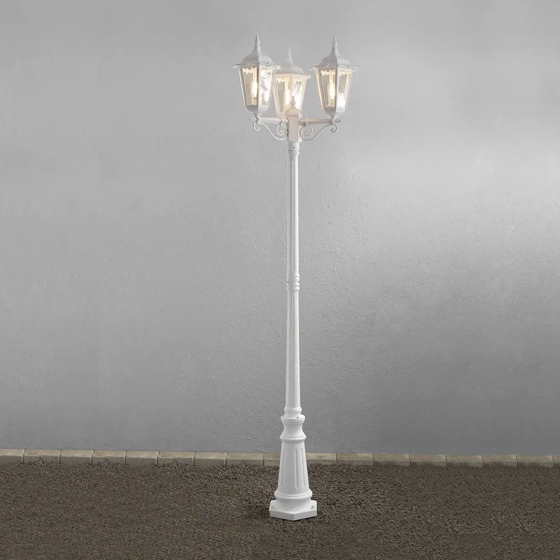 Konstsmide 7217-250 Firenze Außenstandleuchte Energiesparlampe E27 100 W Weiß von Konstsmide in Transparent – Produktfoto