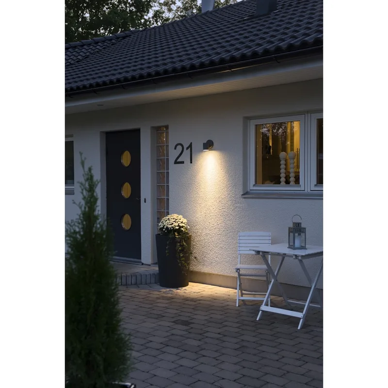 Modena wandarmatuur mat zwart buitenlamp 12cm fra Konstsmide – produktbillede 2 af 3