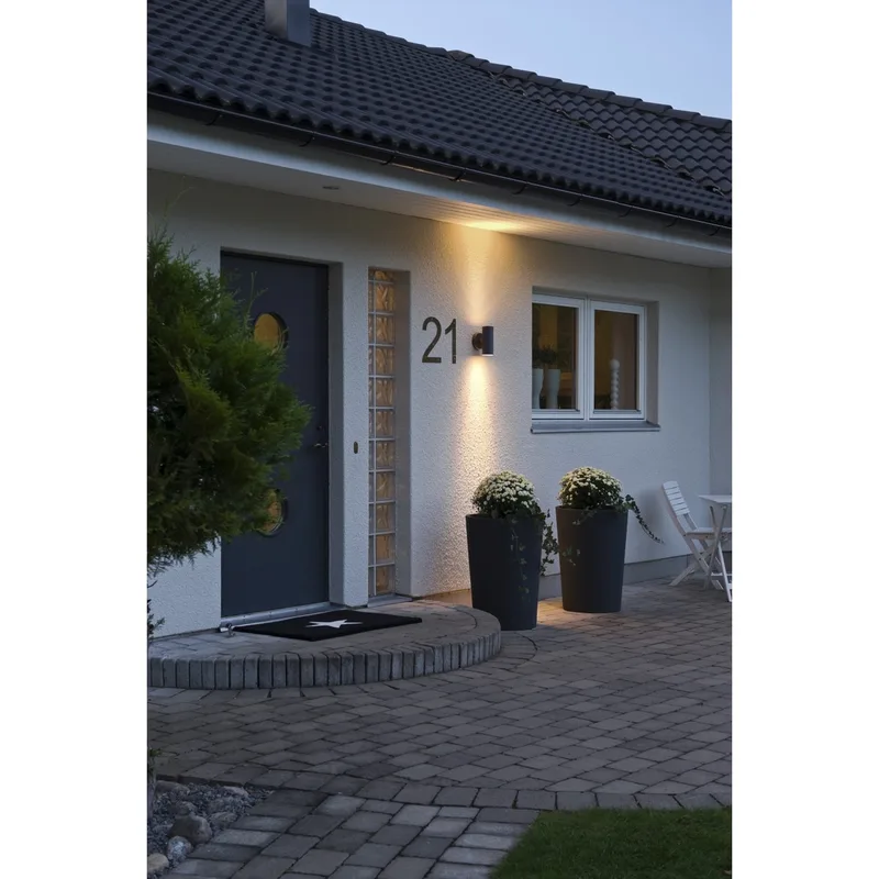 Modena wandarmatuur mat zwart buitenlamp 19.5cm fra Konstsmide – produktbillede 2 af 3