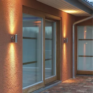 Modena wandarmatuur roestvrij staal buitenlamp 17cm fra Konstsmide – produktbillede 2 af 3