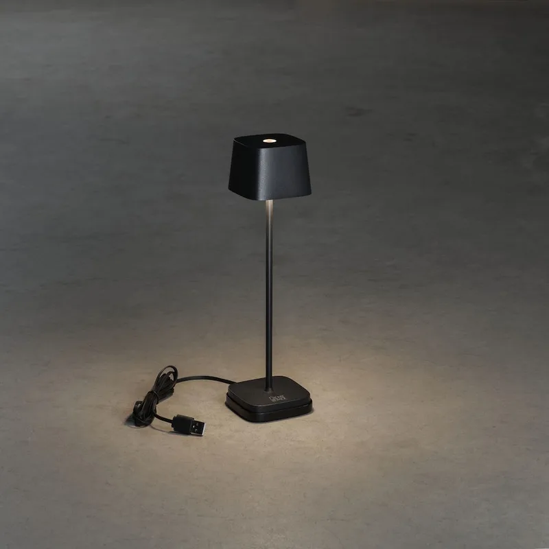 Oplaadbare buiten tafellamp | modern | zwart | LED | IP54 | voor tuin balkon en terras de Konstsmide – photo produit 3 sur 3