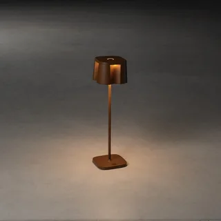 Oplaadbare tafellamp voor buiten | draadloze LED buitenlamp | bruin | aluminium | IP54 | voor tuin från Konstsmide – produktbild 2 av 3