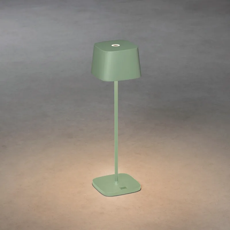 Oplaadbare tafellamp voor buiten | groen | LED | aluminium | draadloos | spatwaterdicht | voor tuin fra Konstsmide – produktbillede 3 af 3