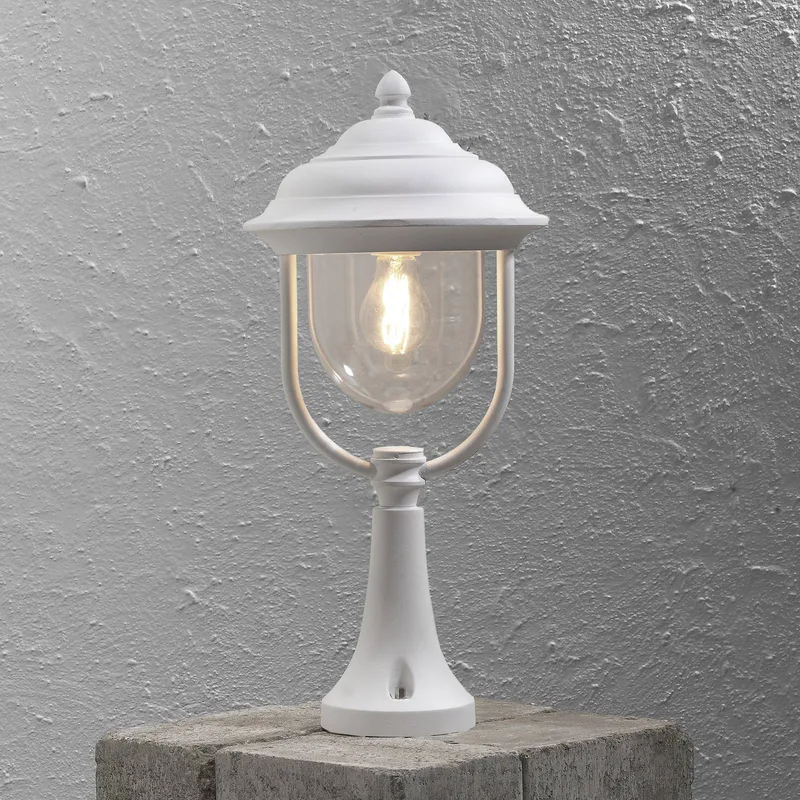 Parma sokkellamp, wit de Konstsmide en Blanc, Transparent – photo produit