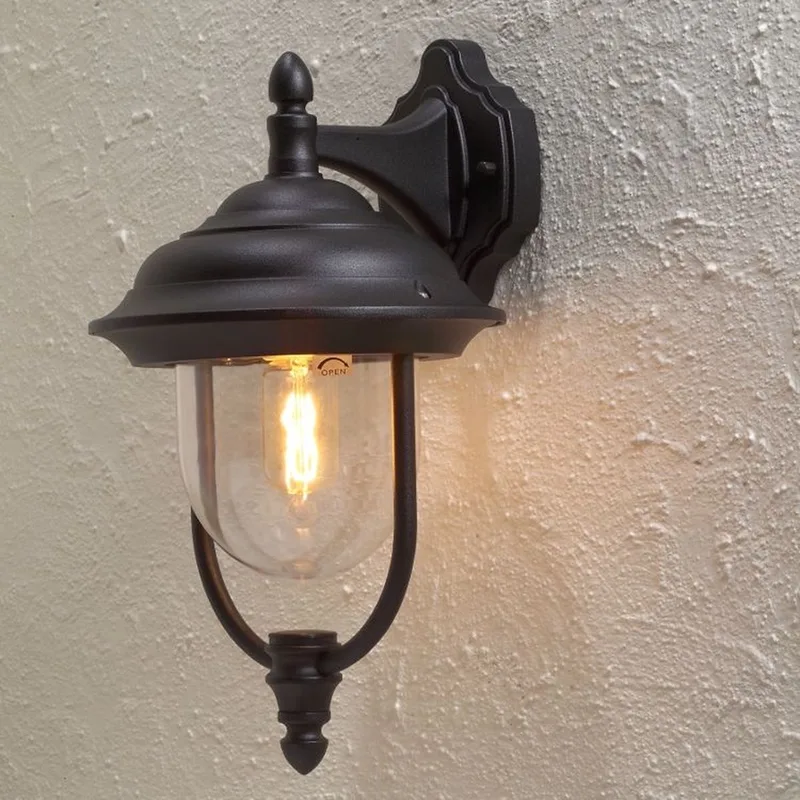 Parma Wandlamp Buiten Up - E27 - IP43 by Konstsmide in Black – product photo