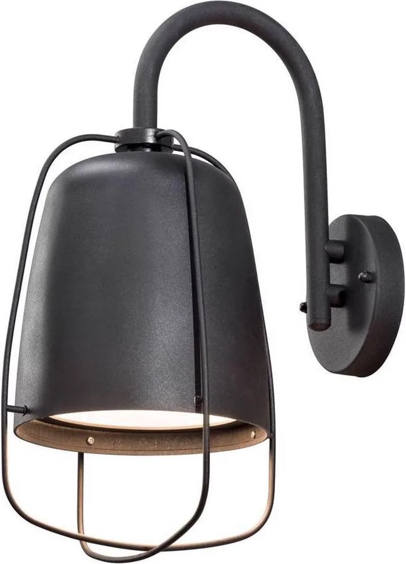 Perugia Wandlamp Buiten - E27 - IP44 van Konstsmide in Zwart – productfoto