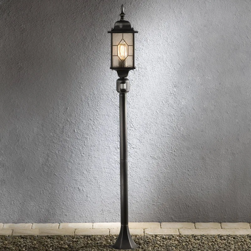Praktische padlamp Milano met bewegingsmelder de Konstsmide en Noir, Argent – photo produit