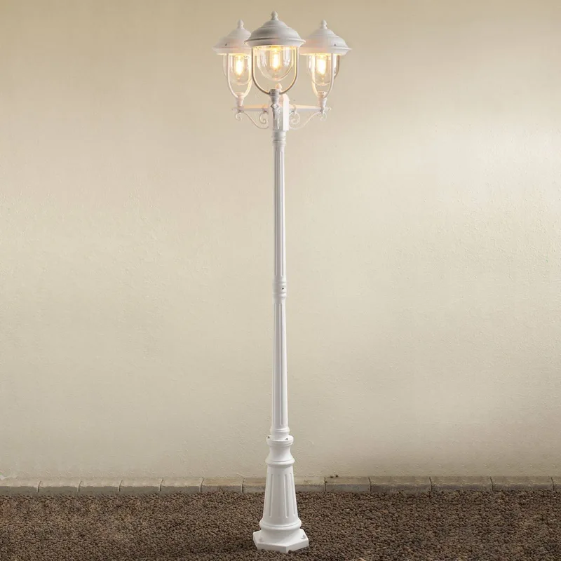 Lampadaire extérieur Konstsmide Parma 225 W blanc 2.3 m de Konstsmide en Transparent – photo produit