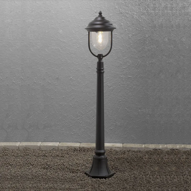 Romantische padlamp PARMA, zwart de Konstsmide en Transparent – photo produit