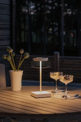 Tafellamp | 11 cm | Scilla | LED | wit | aluminium | modern von Konstsmide – Produktfoto 3 von 3
