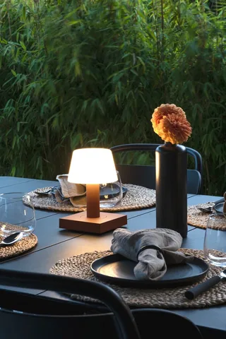Tafellamp | 12,5 cm | Monaco | LED | bruin wit | aluminium | modern de Konstsmide – photo produit 2 sur 2