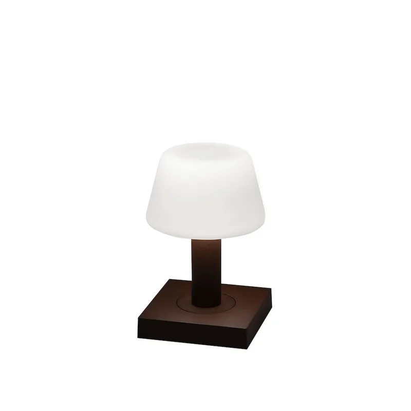Tafellamp | 12,5 cm | Monaco | LED | bruin wit | aluminium | modern de Konstsmide – photo produit 1 sur 2