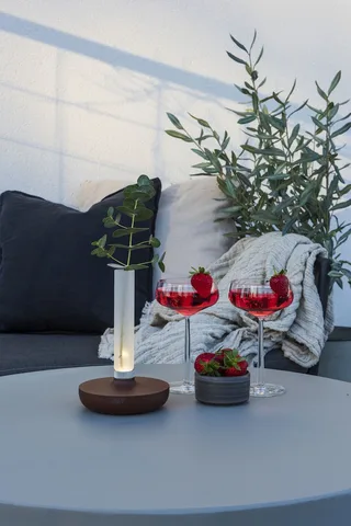 Tafellamp | 13,5 cm | Biarritz | LED | bruin wit | roestvrij staal | design verlichting de Konstsmide – photo produit 3 sur 3