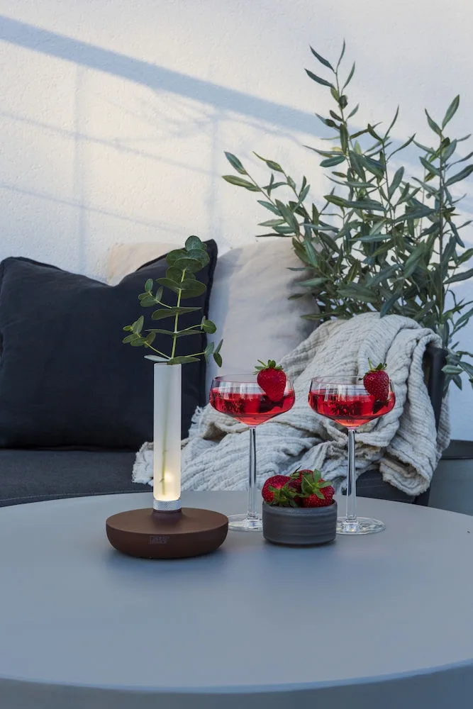 Tafellamp | 13,5 cm | Biarritz | LED | bruin wit | roestvrij staal | design verlichting de Konstsmide – photo produit 3 sur 3
