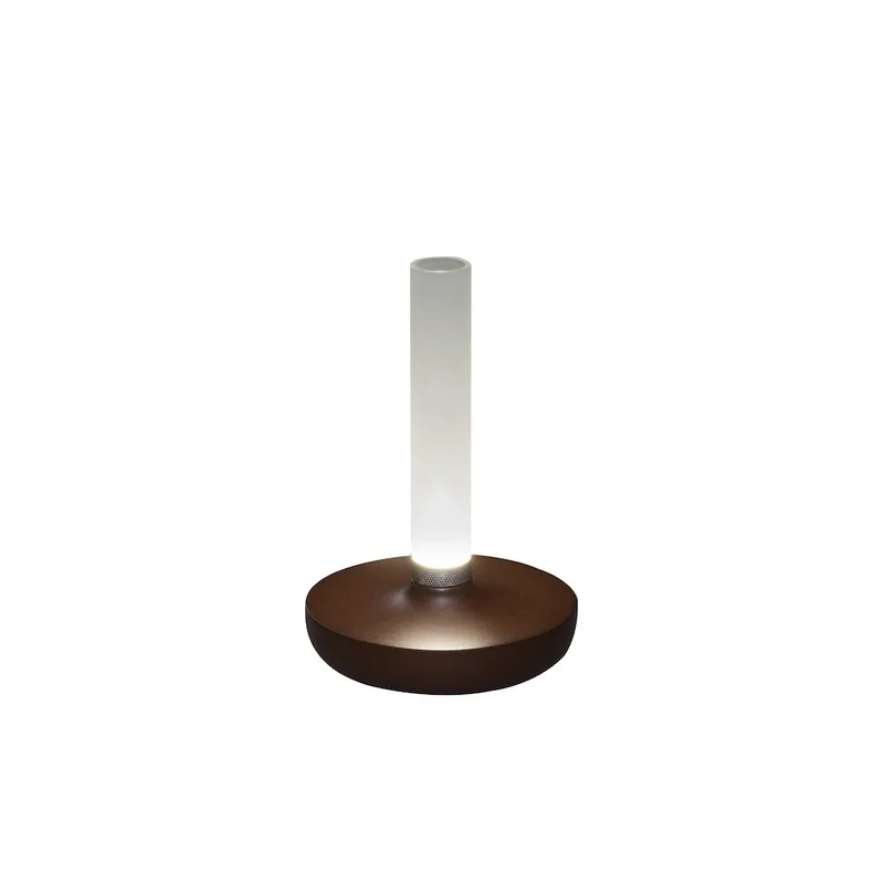 Tafellamp | 13,5 cm | Biarritz | LED | bruin wit | roestvrij staal | design verlichting de Konstsmide – photo produit 1 sur 3