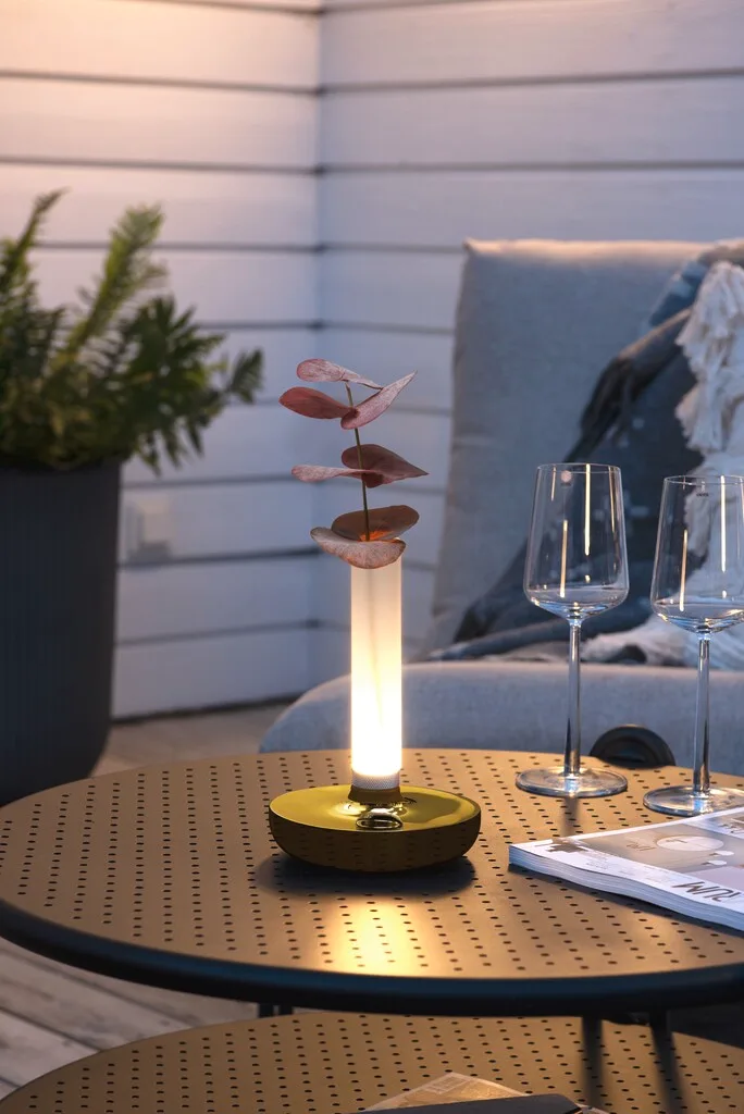 Tafellamp | 13,5 cm | biarritz | LED | goud wit | roestvrij staal | design verlichting de Konstsmide – photo produit 2 sur 3