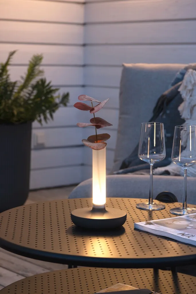 Tafellamp | 13,5 cm | biarritz | LED | zwart wit | roestvrij staal | design verlichting de Konstsmide – photo produit 3 sur 3