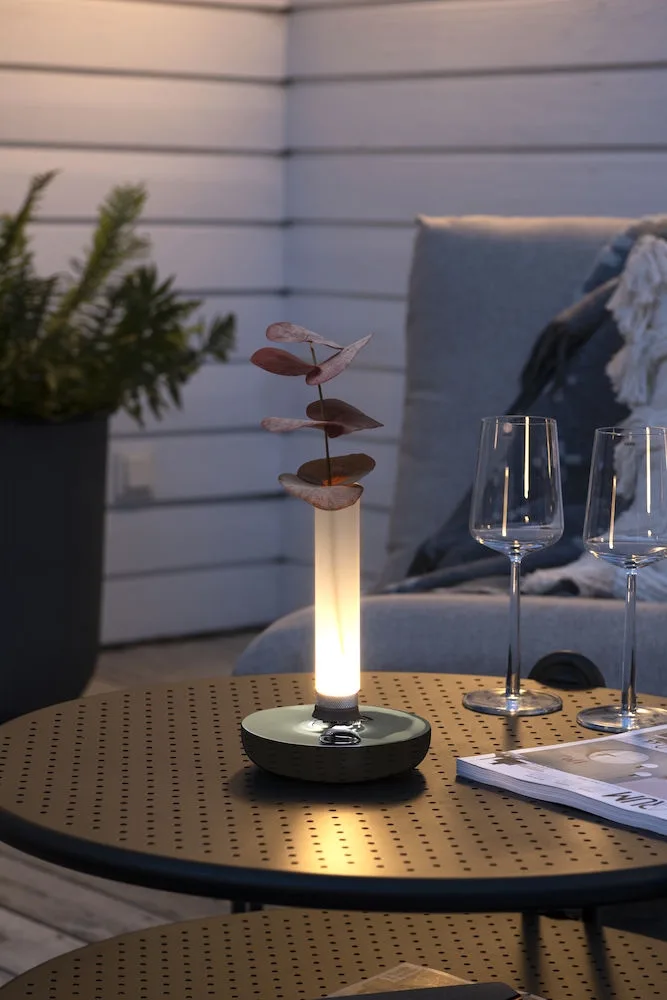 Tafellamp buiten | 13,5 cm | Biarritz | LED | grijs wit zwart | roestvrij staal | design sfeer von Konstsmide – Produktfoto 2 von 3