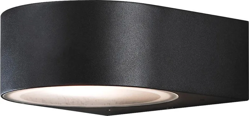 Teramo - Wandlamp schijf flush - 230V - E27 de Konstsmide en Matzwart – photo produit