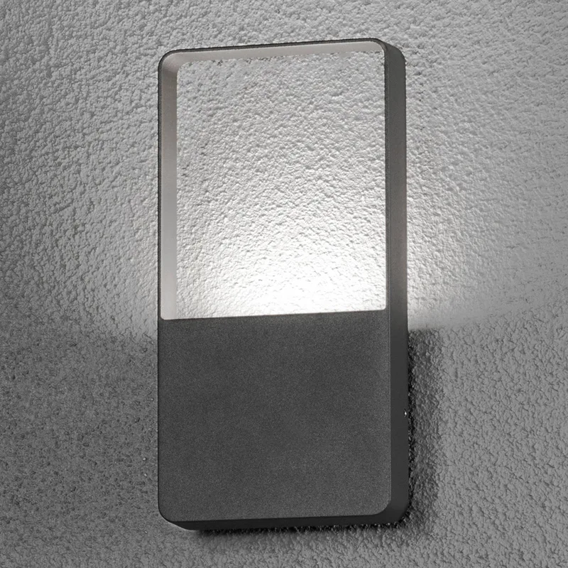 Topmoderne LED buiten wandlamp Matera by Konstsmide in Dark grey, Transparent – product photo