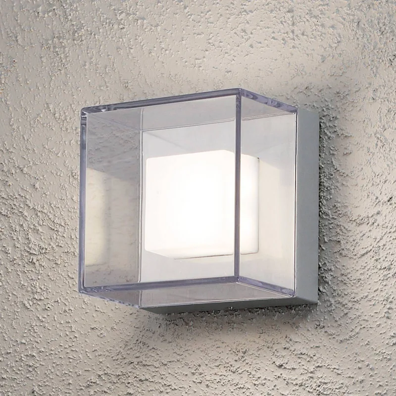 Transparante led outdoor wandlamp Sanremo - IP54 de Konstsmide en Aluminium, Helder – photo produit